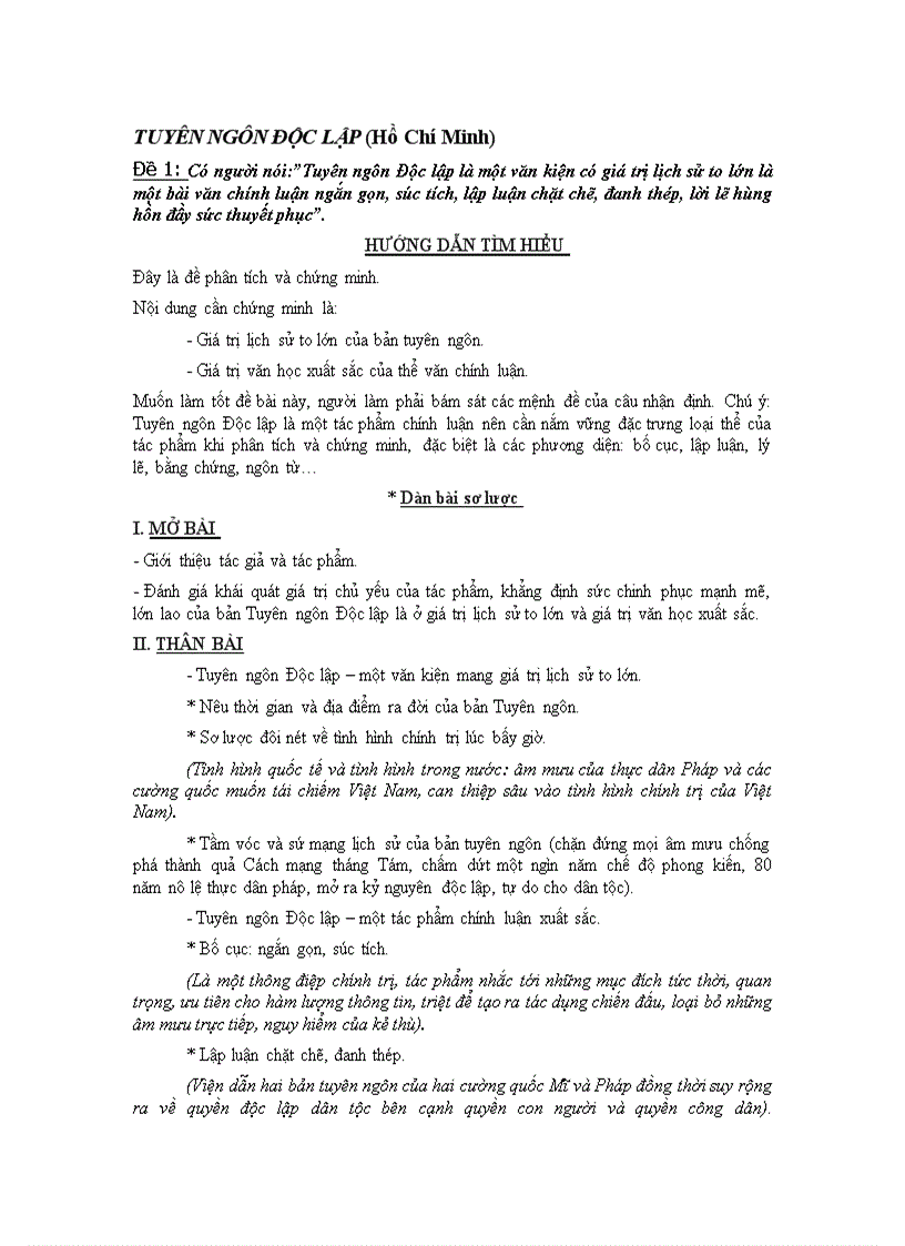 image for page Ôn Tuyên ngôn độc lập