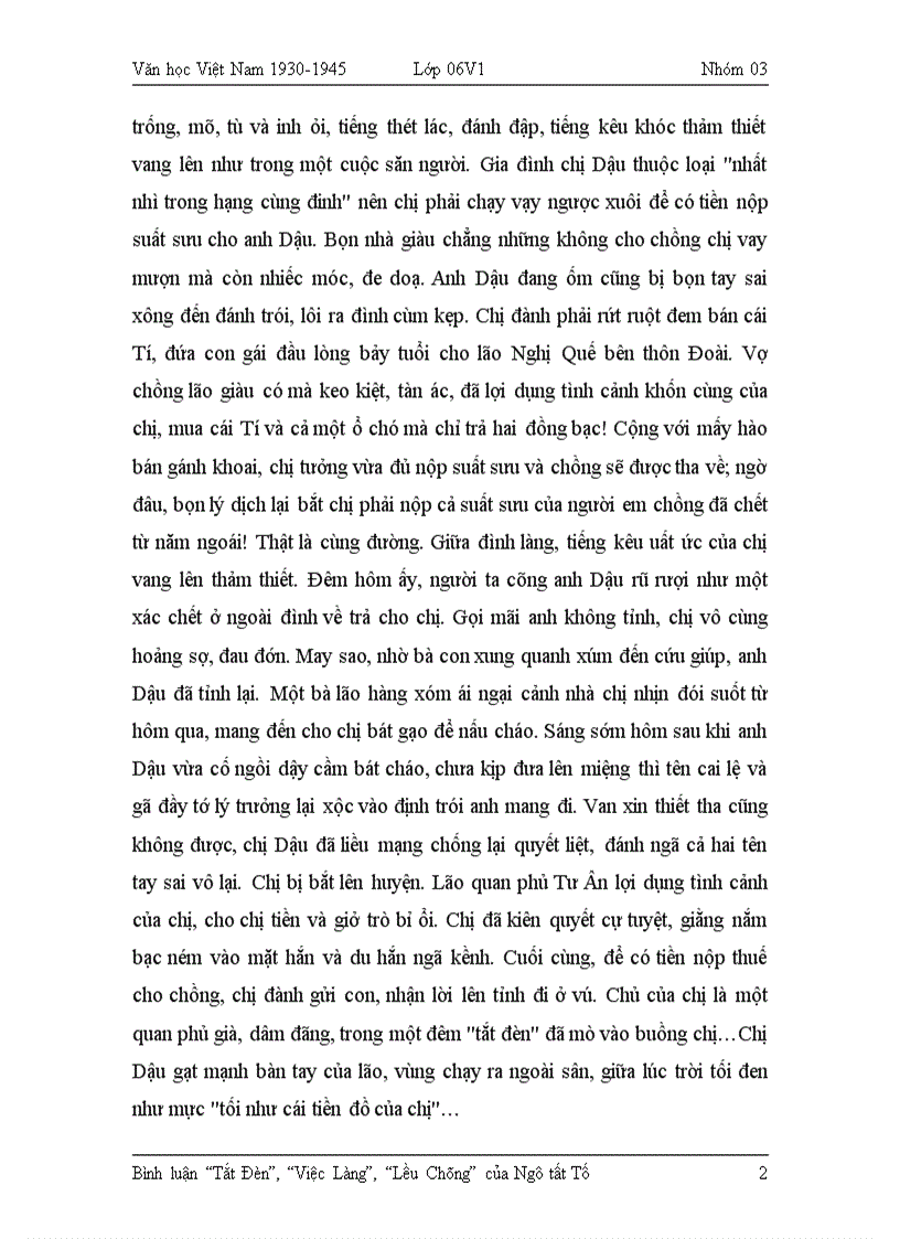 image for page Phân tích các tác phẩm của Ngô Tất Tố Hay