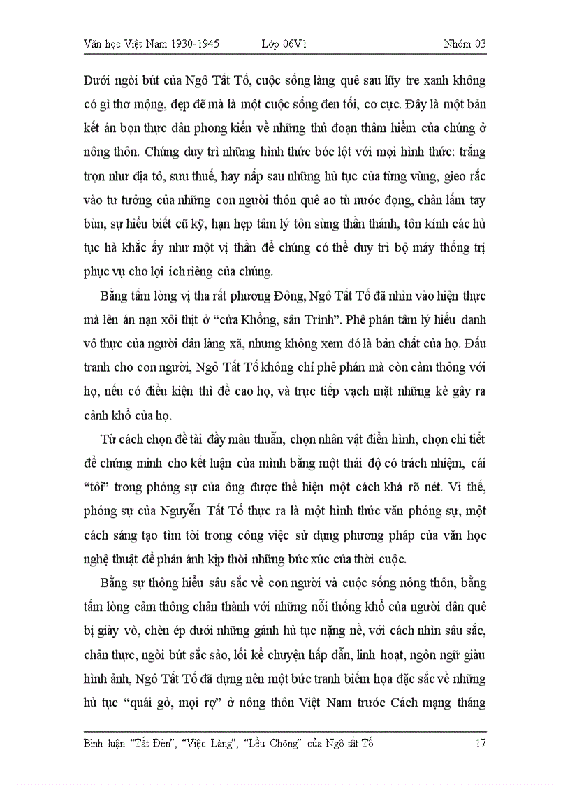 image for page Phân tích các tác phẩm của Ngô Tất Tố Hay