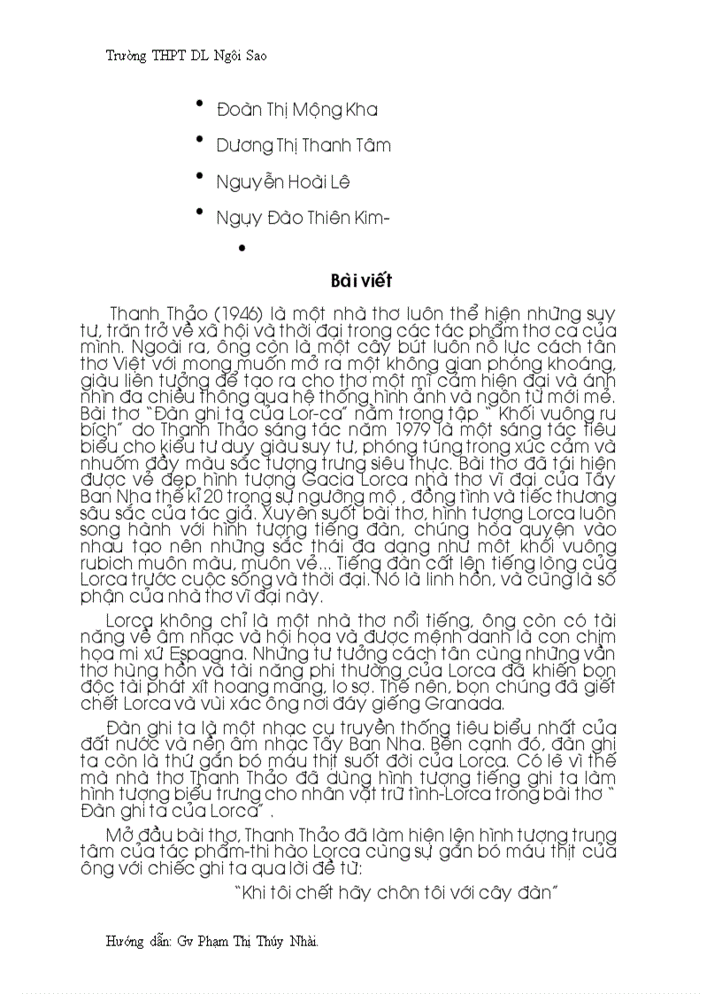 image for page Phân tích đàn ghi ta của Lor ca