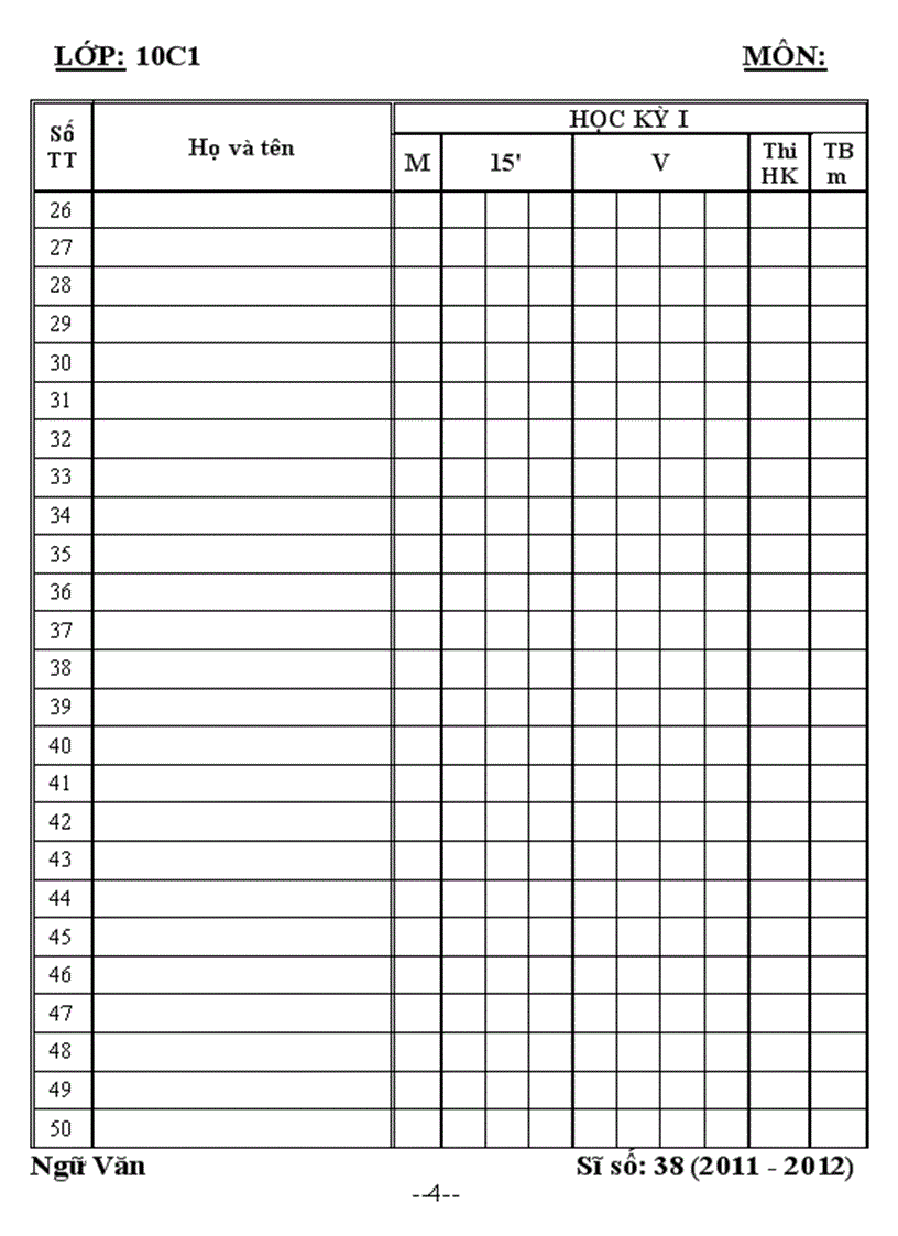 image for page Sổ cá nhân dành cho giao viên