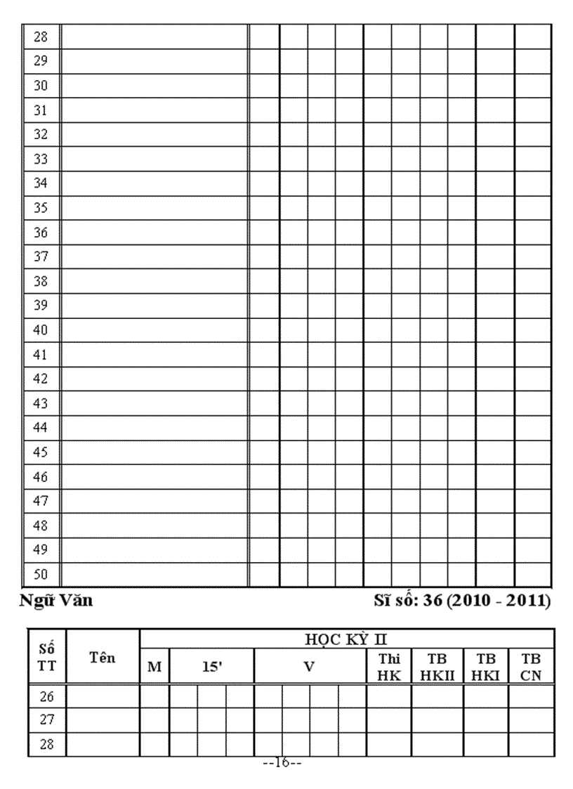 image for page Sổ cá nhân dành cho giao viên