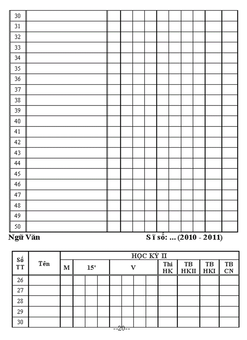 image for page Sổ cá nhân dành cho giao viên