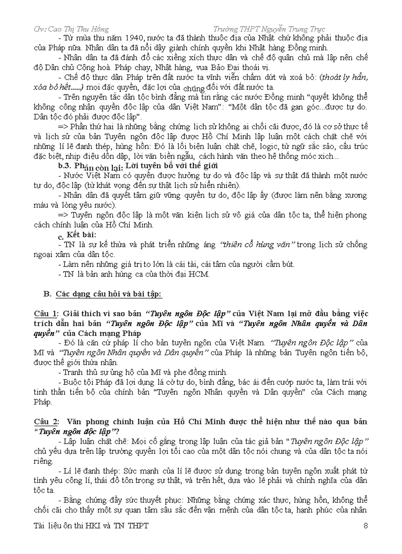 image for page Tài liệu Ôn Thi TN THPT Hong