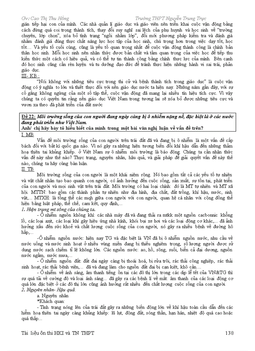 image for page Tài liệu Ôn Thi TN THPT Hong