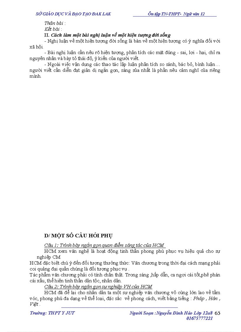 image for page Tài liệu ôn thi tốt nghiệp ngữ văn 12