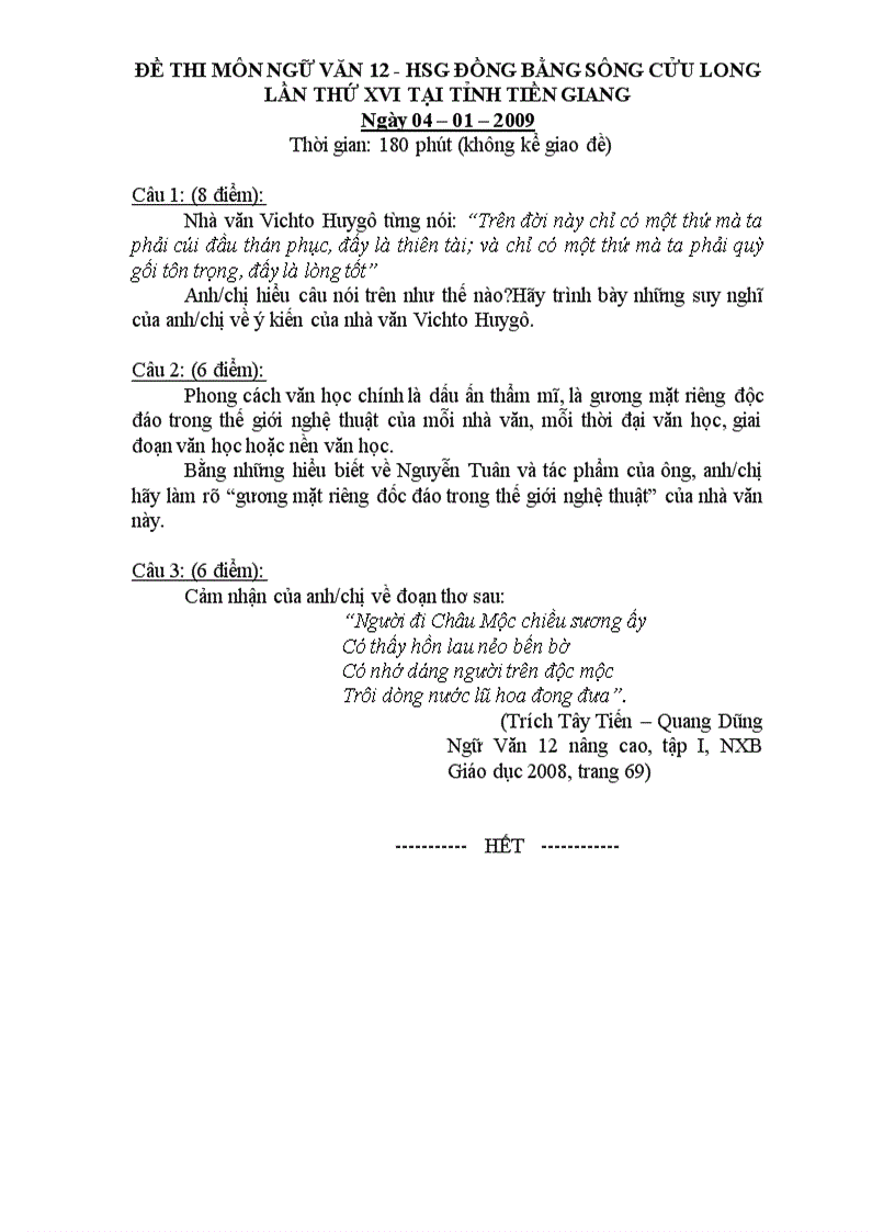 image for page Thi HSG ĐBSCL Văn