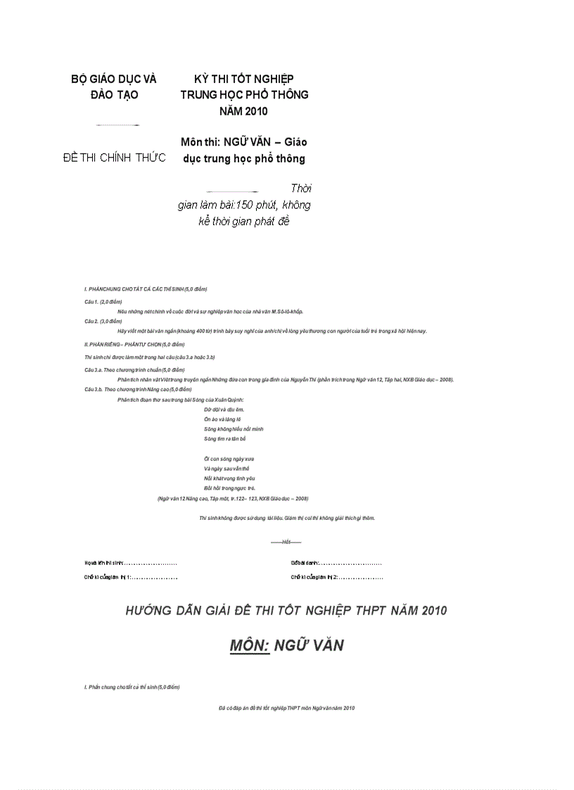 image for page Thi tn văn 2010