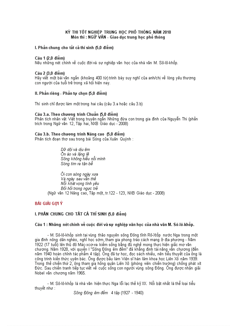 image for page Thi tn văn 2010