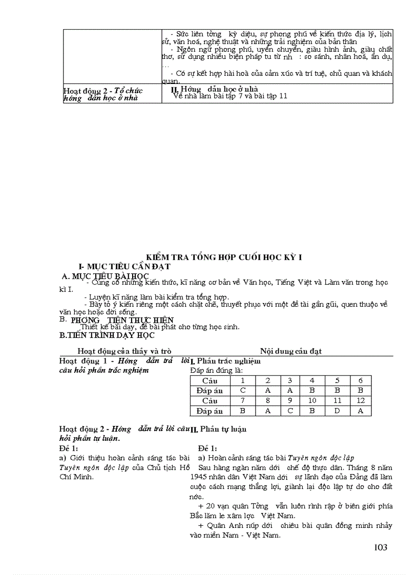 image for page Thiết kế Ngữ Văn 12 Kì I