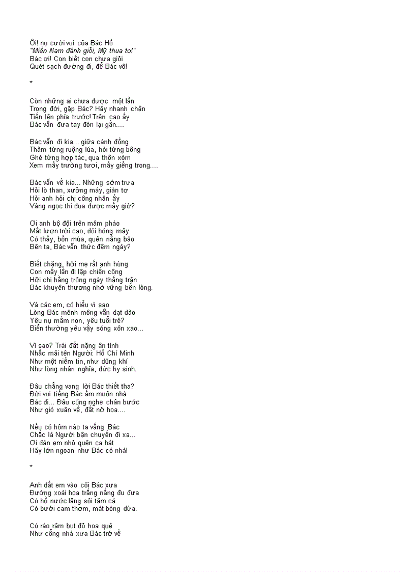 image for page Thơ về Hồ chí Minh