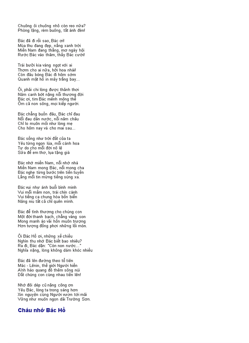 image for page Thơ về Hồ chí Minh