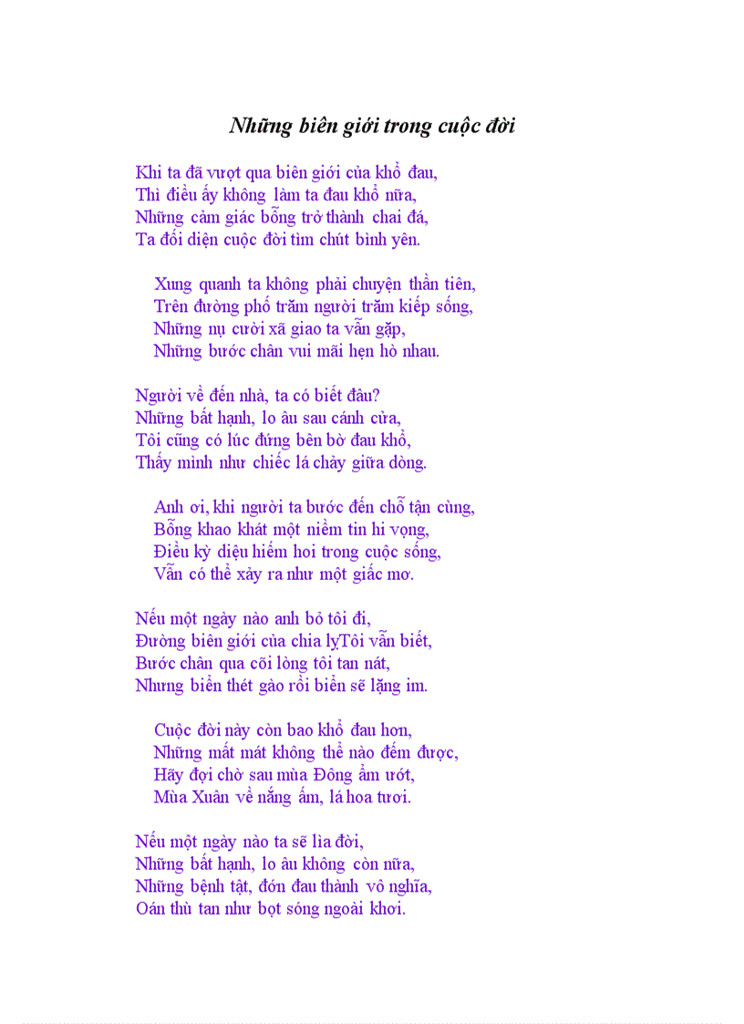 image for page Thơ Những biên giới trong cuộc đời