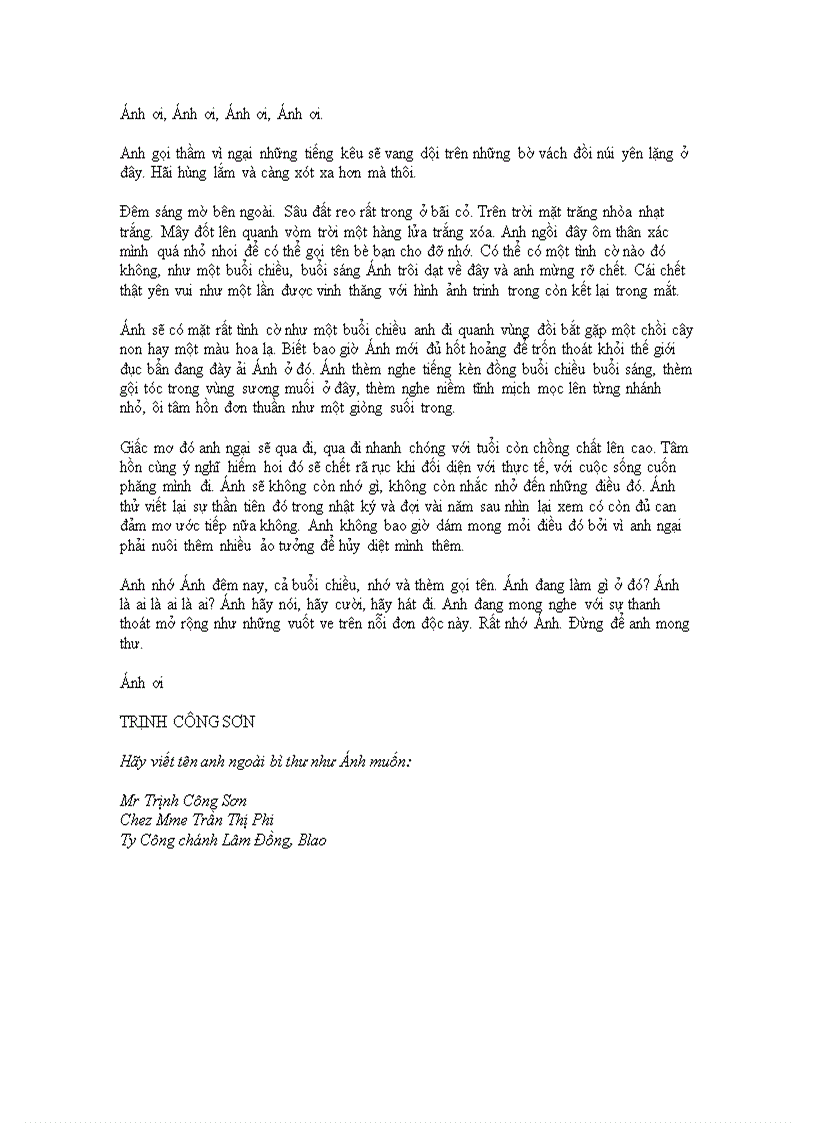 image for page Thư tình gửi một người