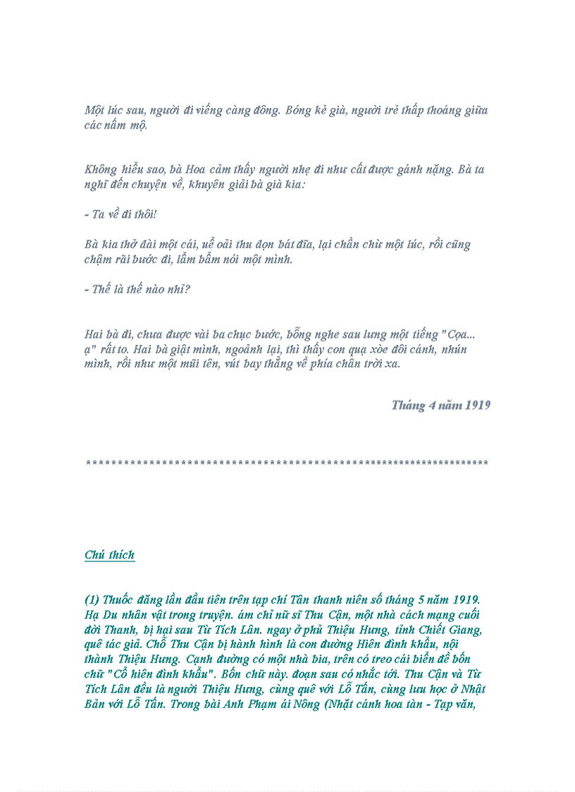 image for page THUỐC Lỗ Tấn tài liệu hay