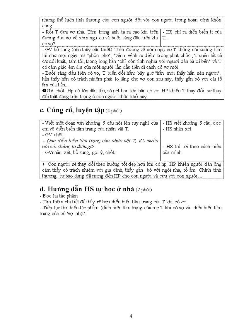 image for page Tiết 76 Vợ nhặt mẫu mới trao đổi thống nhất