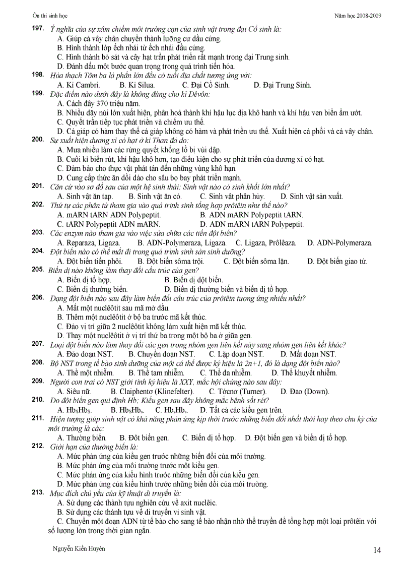 image for page TN tổng hợp Sinh học 12 Có đáp án