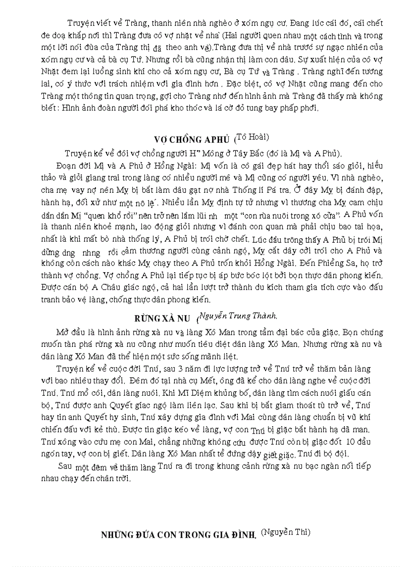 image for page Tóm tắt các tác phẩm văn học lớp 12