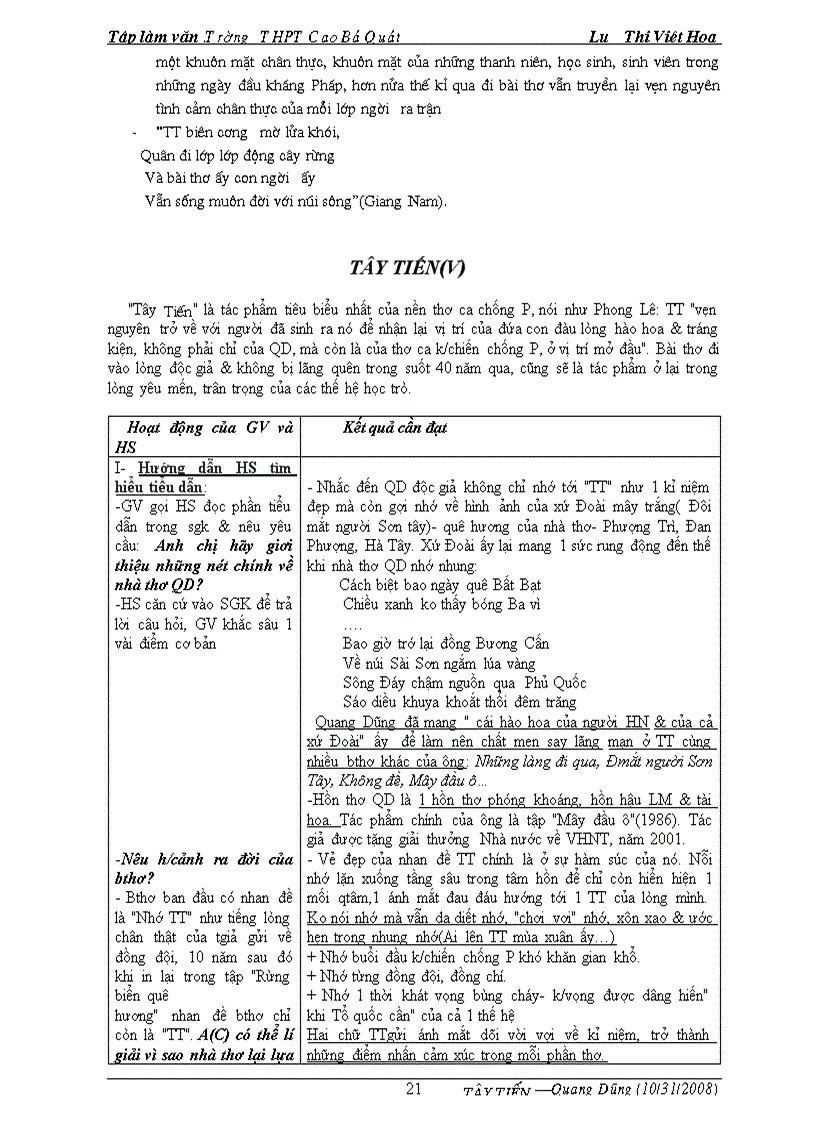 image for page Tổng hợp Tây Tiến và Quang Dũng