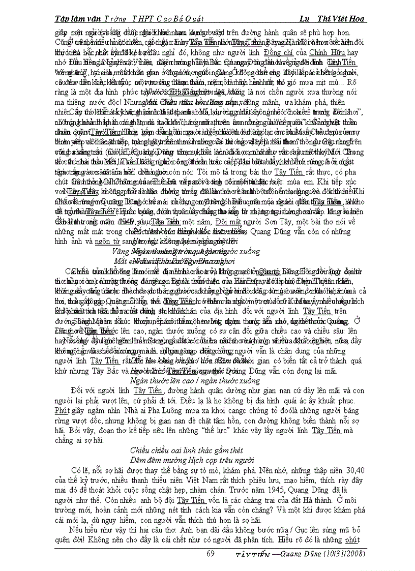 image for page Tổng hợp Tây Tiến và Quang Dũng