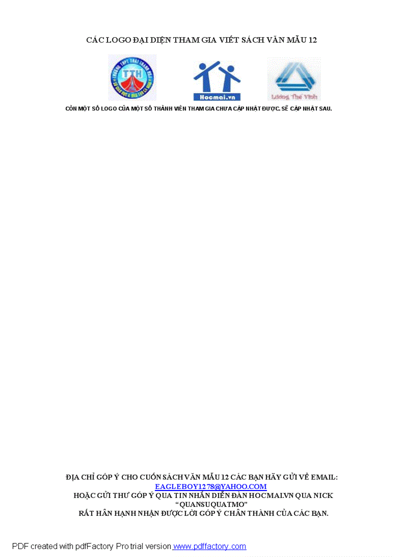 image for page Tuyển tập những bài văn hay nhất 12