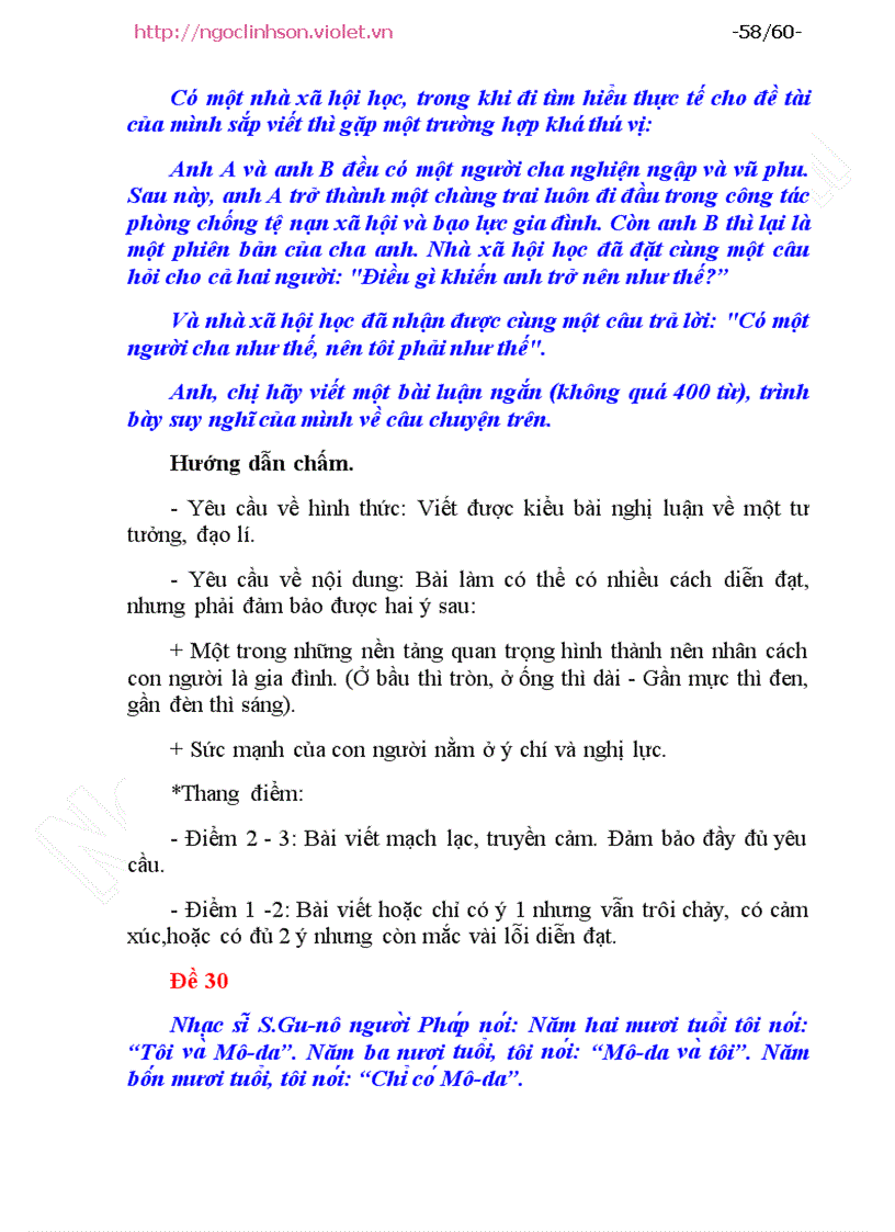 image for page V 30 bài văn nghị luận xã hội