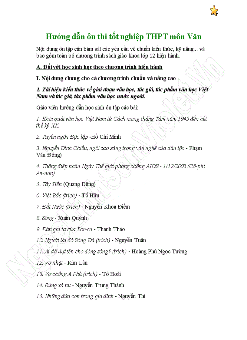 image for page V Hướng dẫn ôn thi tốt nghiệp THPT môn Văn