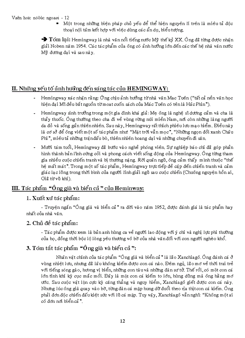 image for page Văn học nước ngoài 12 Những câu hỏi thường gặp