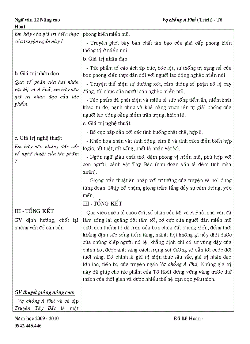 image for page Vợ chồng A Phủ chương trình Nâng cao