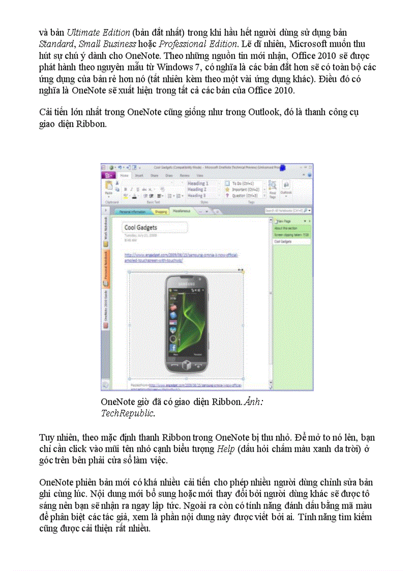 image for page 10 điểm nổi bật của bộ office 2010