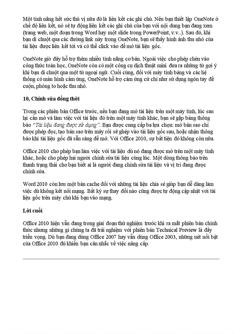 image for page 10 điểm nổi bật của bộ office 2010