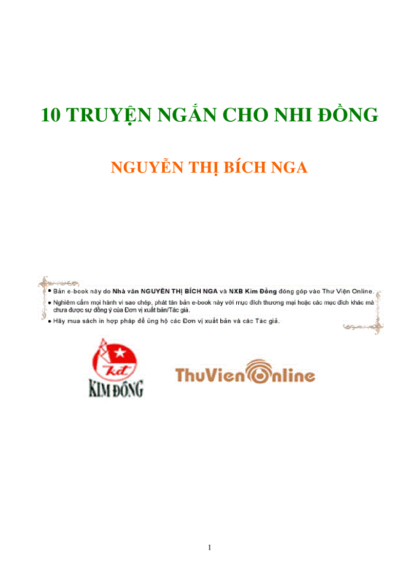 10 truyen ngan danh cho thieu nhi