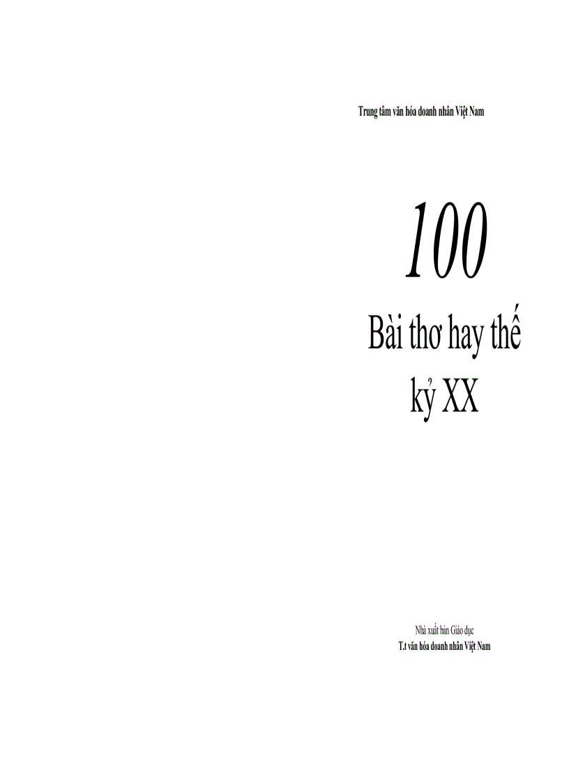 image for page 100 bài thơ hay thế kỷ XX