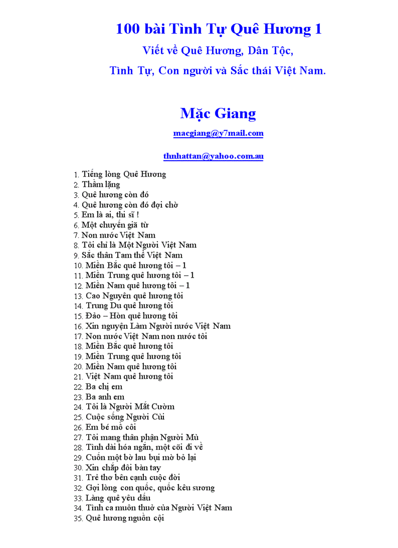 image for page 100 Bài thơ Tình Tự Quê Hương TG Măc Giang