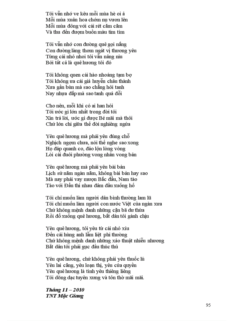image for page 100Bài Thơ Tình Tự Quê Hương 5 TG Mặc Giang