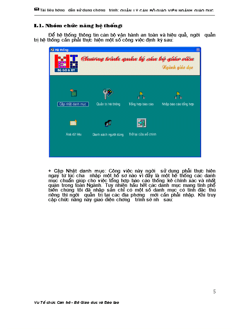 image for page 2 Tài liệu hướng dẫn sử dụng phần mềm quản lí CBGV