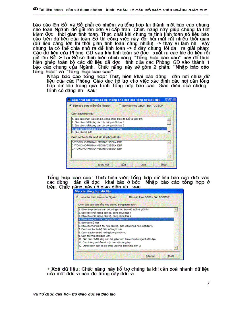 image for page 2 Tài liệu hướng dẫn sử dụng phần mềm quản lí CBGV