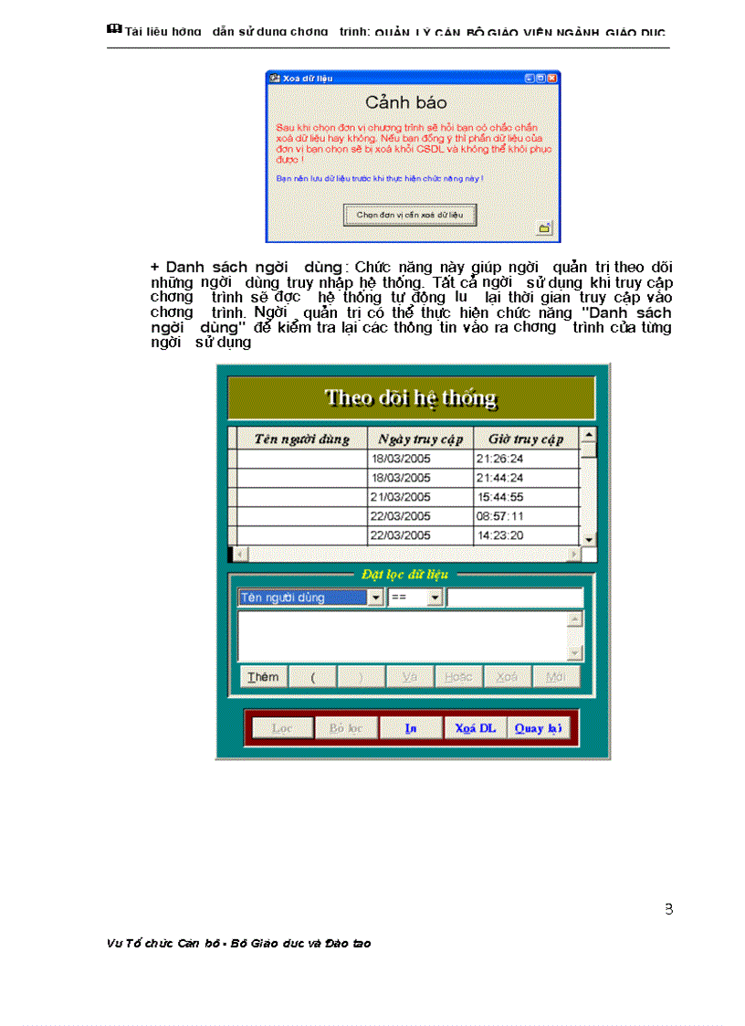 image for page 2 Tài liệu hướng dẫn sử dụng phần mềm quản lí CBGV