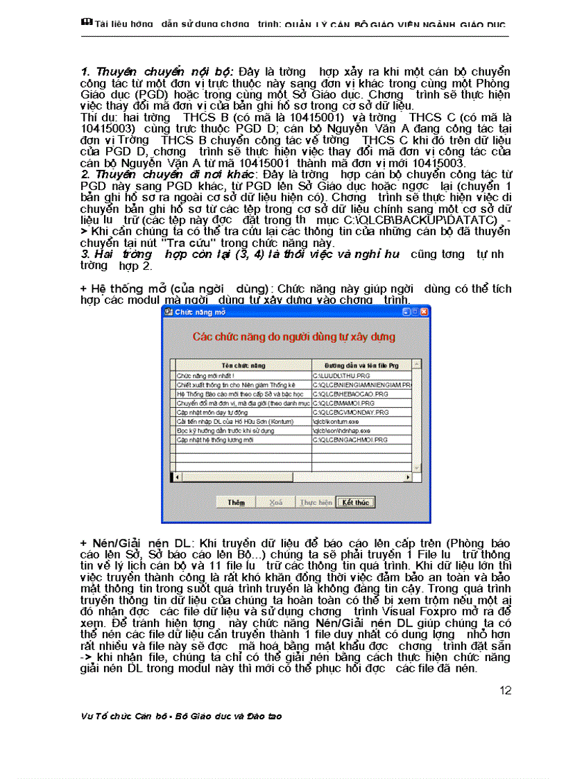 image for page 2 Tài liệu hướng dẫn sử dụng phần mềm quản lí CBGV