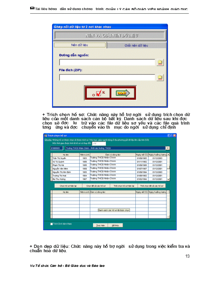 image for page 2 Tài liệu hướng dẫn sử dụng phần mềm quản lí CBGV