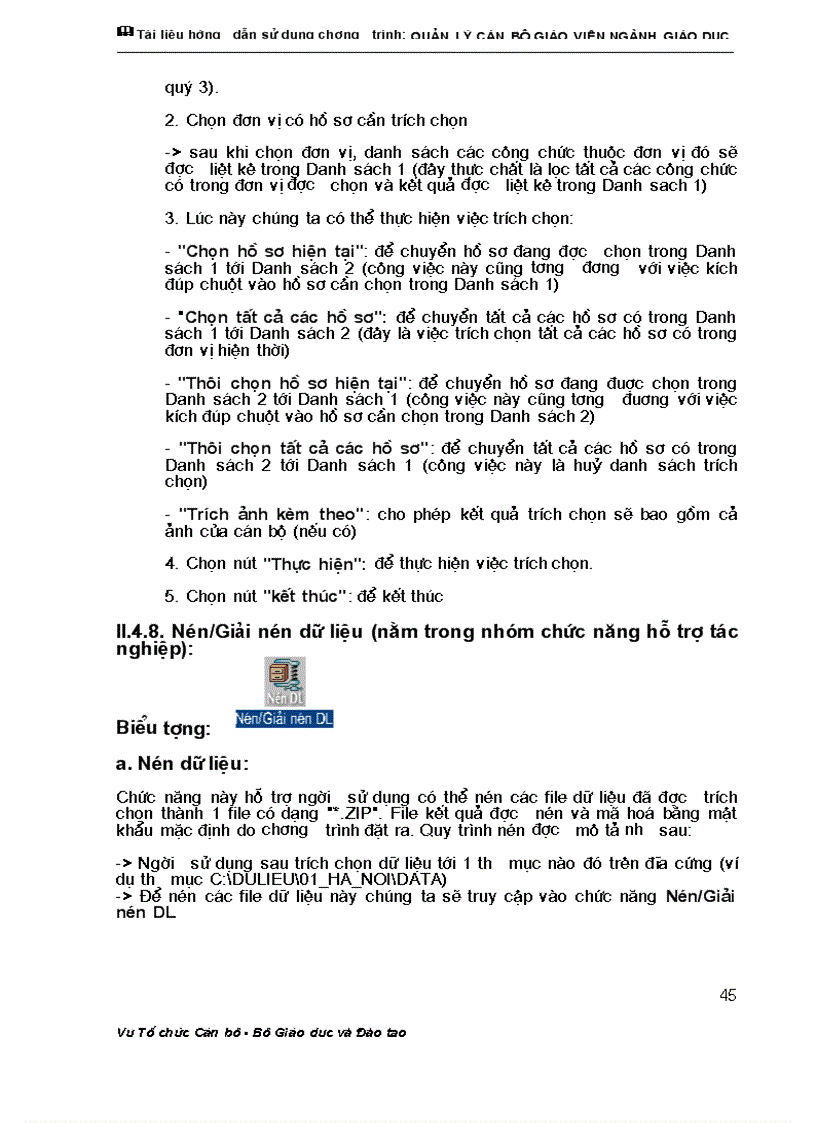 image for page 2 Tài liệu hướng dẫn sử dụng phần mềm quản lí CBGV