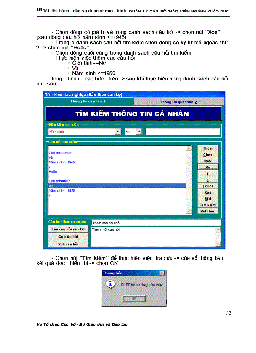 image for page 2 Tài liệu hướng dẫn sử dụng phần mềm quản lí CBGV