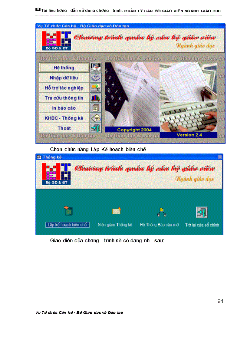 image for page 2 Tài liệu hướng dẫn sử dụng phần mềm quản lí CBGV