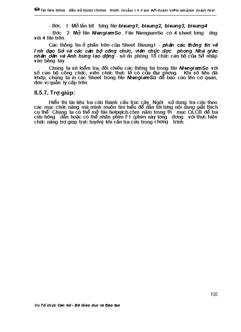 image for page 2 Tài liệu hướng dẫn sử dụng phần mềm quản lí CBGV