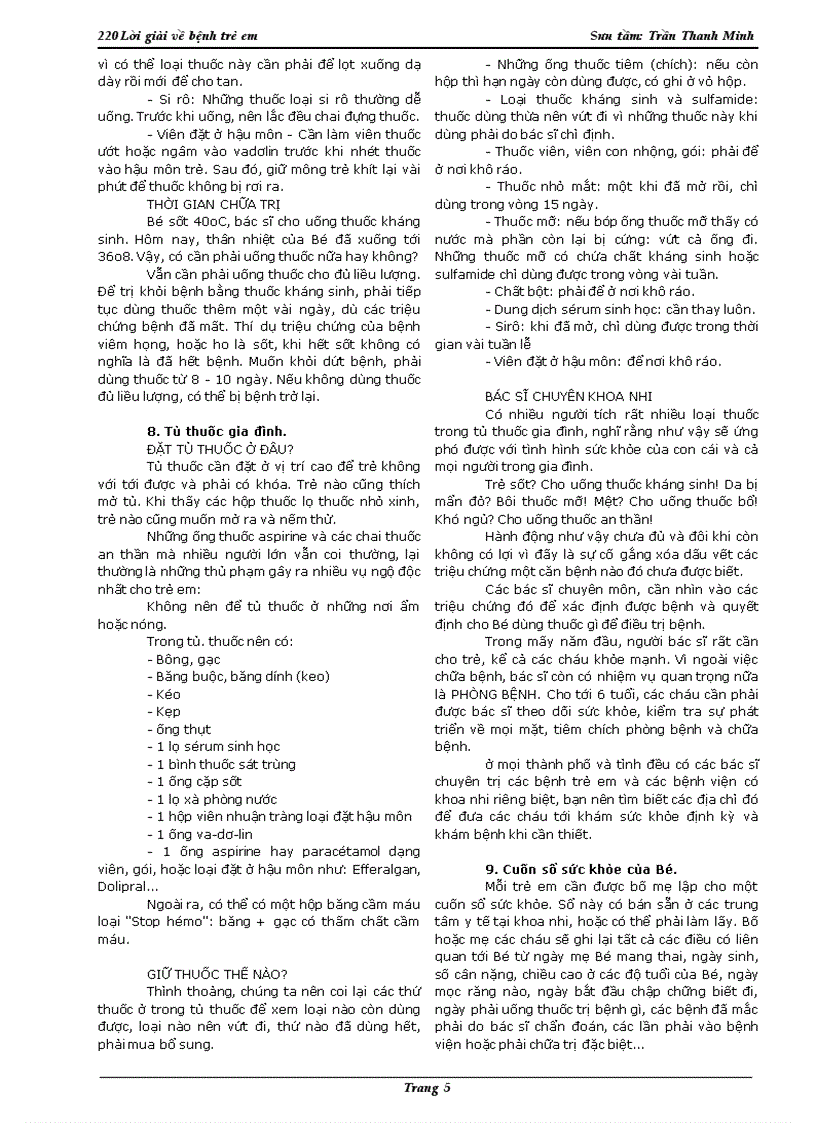 image for page 220 căn bệnh thường gặp ở trẻ em