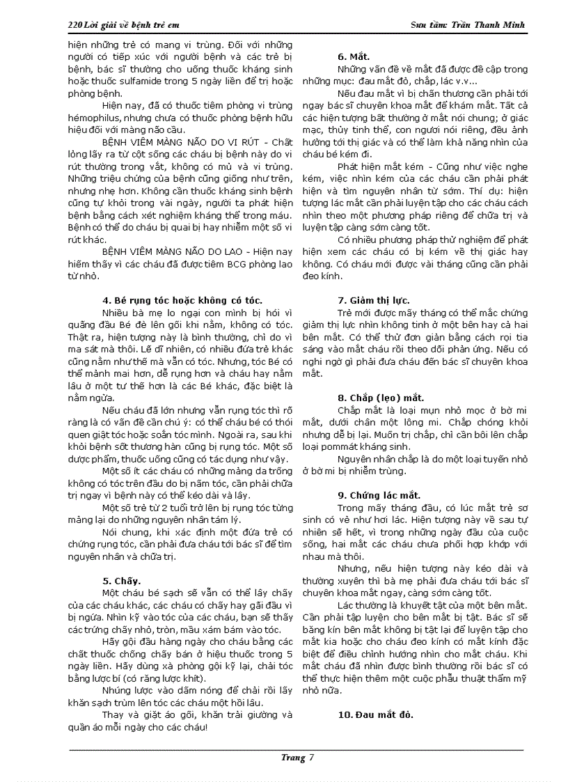 image for page 220 căn bệnh thường gặp ở trẻ em