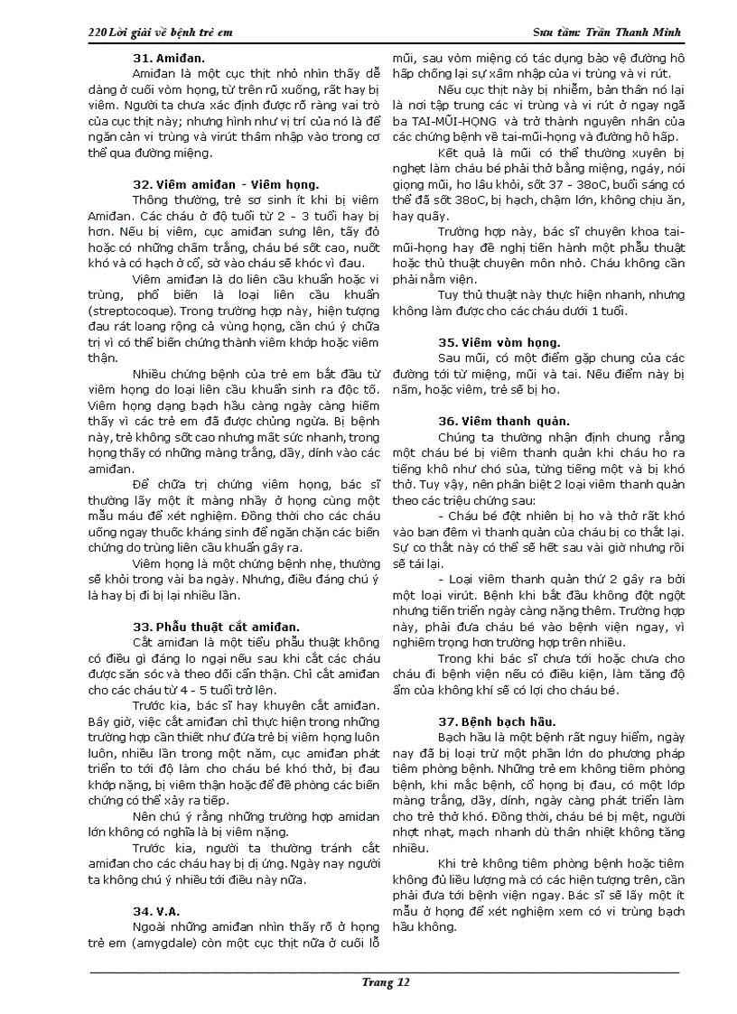 image for page 220 căn bệnh thường gặp ở trẻ em