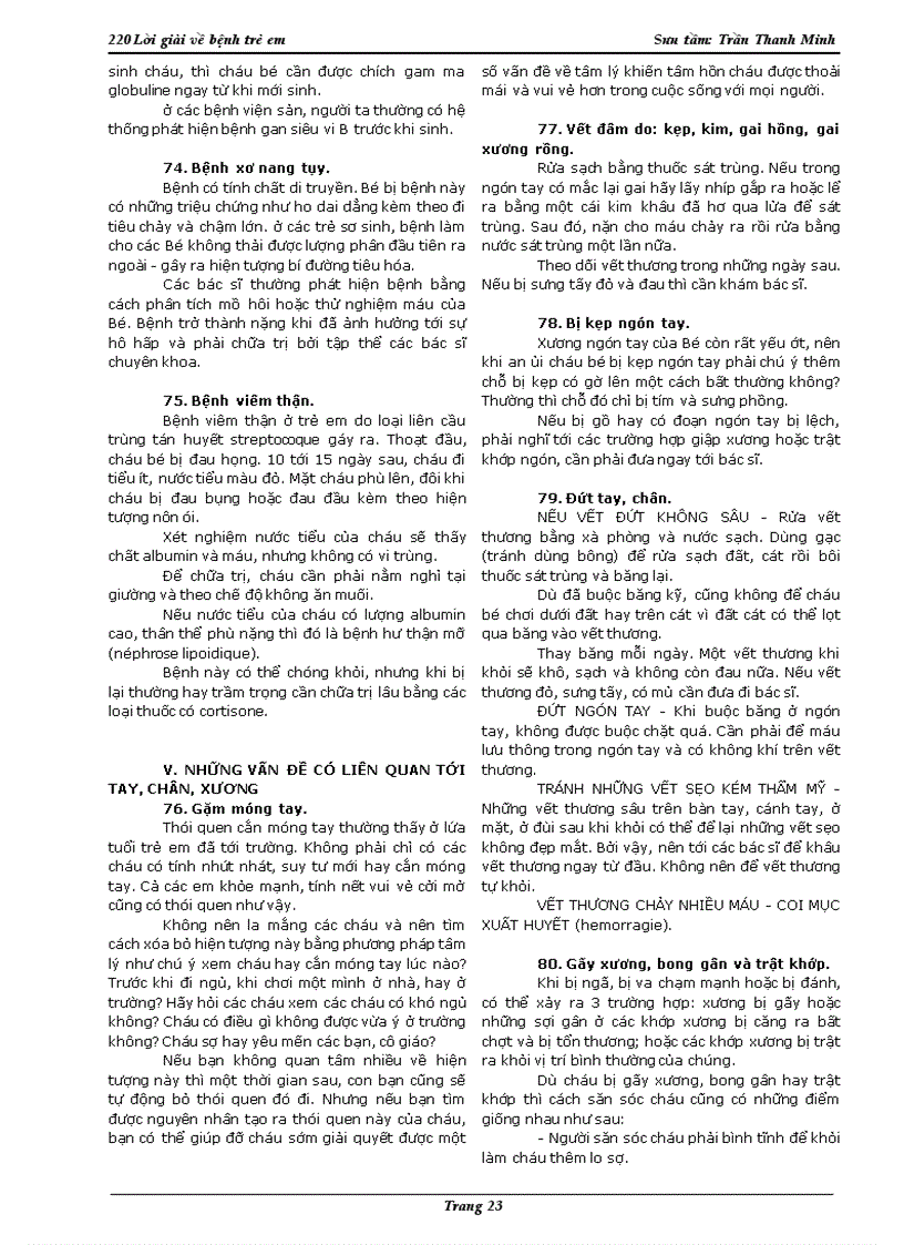image for page 220 căn bệnh thường gặp ở trẻ em