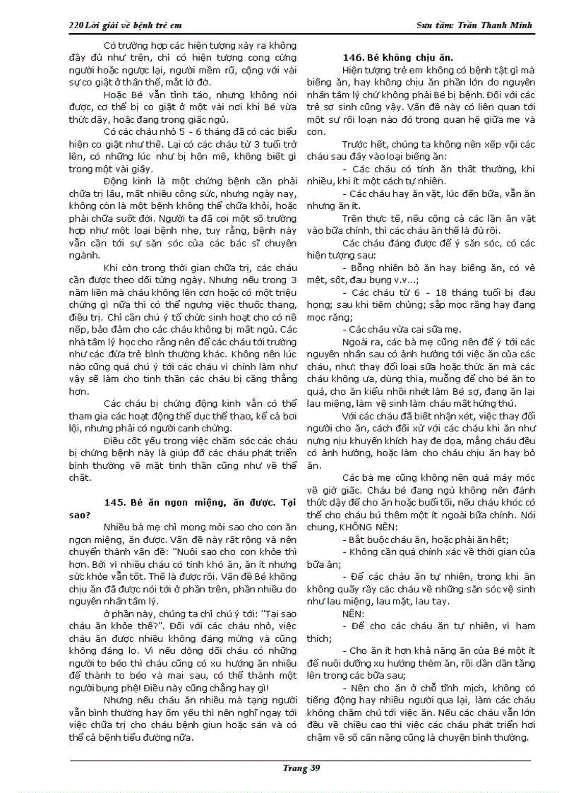 image for page 220 căn bệnh thường gặp ở trẻ em