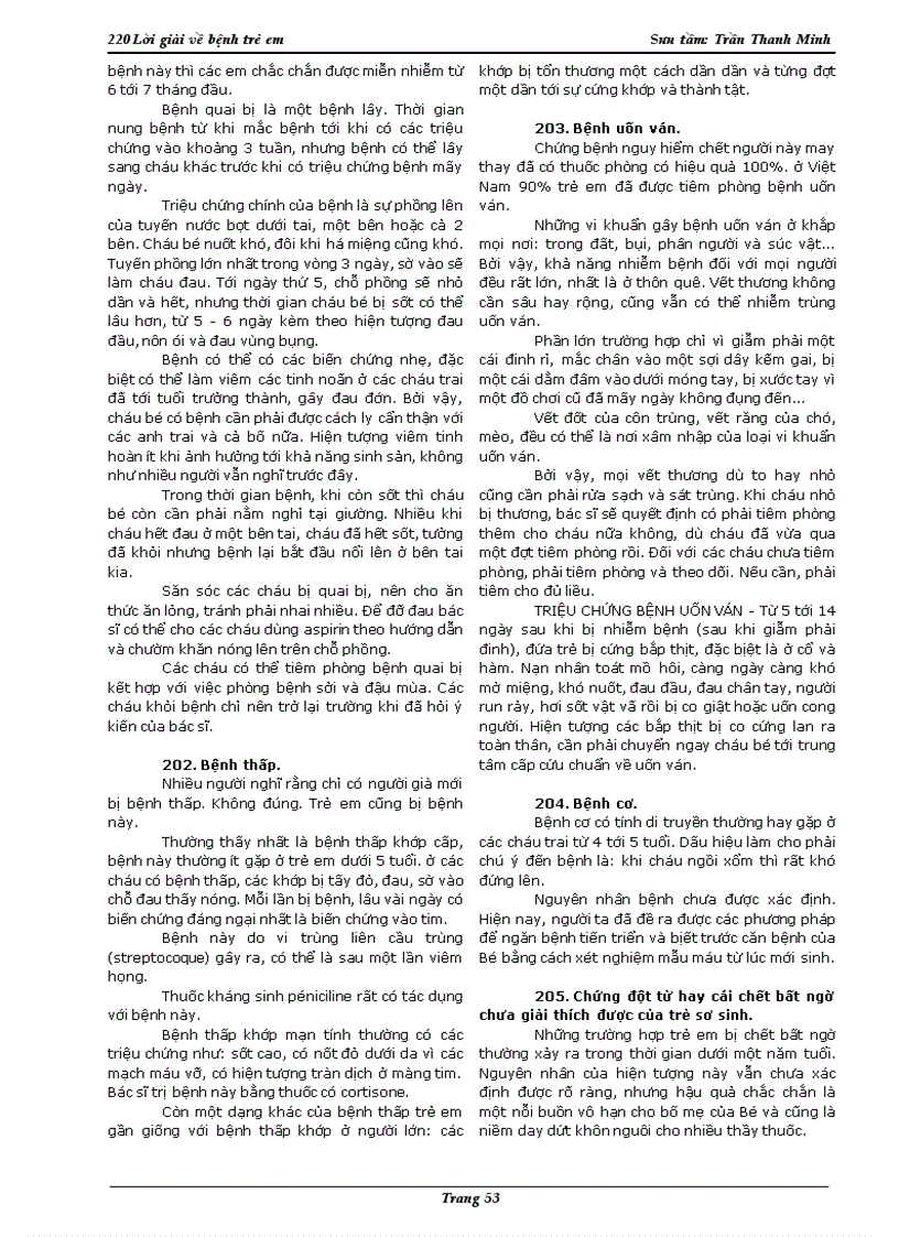 image for page 220 căn bệnh thường gặp ở trẻ em